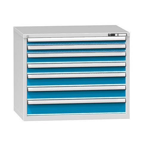 Zásuvková skříň ZG5, 1037 x 753 x 840 mm, šedá-modrá