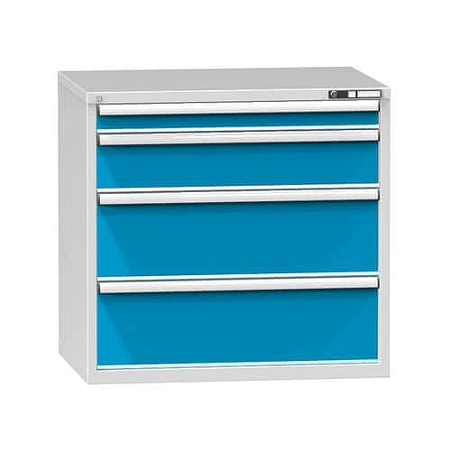 Zásuvková skříň ZG1, 1037 x 753 x 990 mm, šedá-modrá