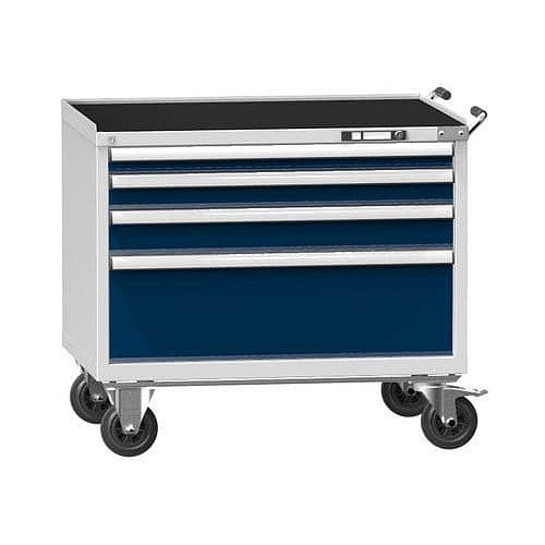 Dílenský vozík ZGM69-1, 54x36D, 1037 x 753 x 955 mm, šedá-tmavě modrá