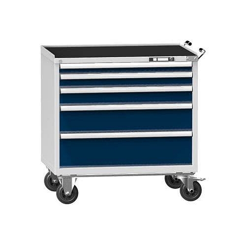 Dílenský vozík ZGM84-1, 54x36D, 1037 x 753 x 1105 mm, šedá-tmavě modrá