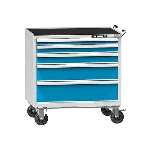 Dílenský vozík ZGM84-1, 54x36D, 1037 x 753 x 1105 mm, šedá-modrá