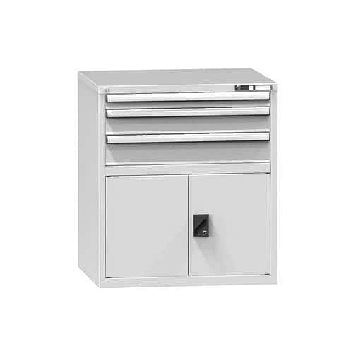 Zásuvková skříň ZK2, 884 x 753 x 990 mm, šedá-šedá