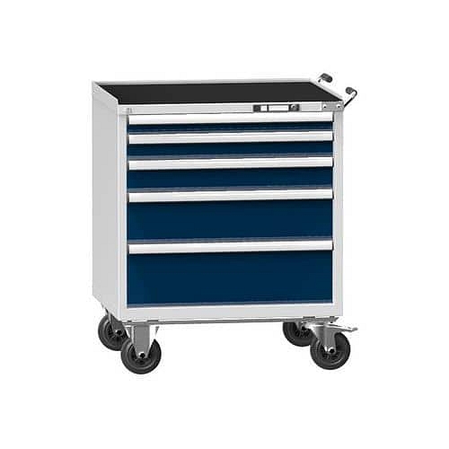 Dílenský vozík ZKM84-1, 45x36D, 884 x 753 x 1105 mm, šedá-tmavě modrá