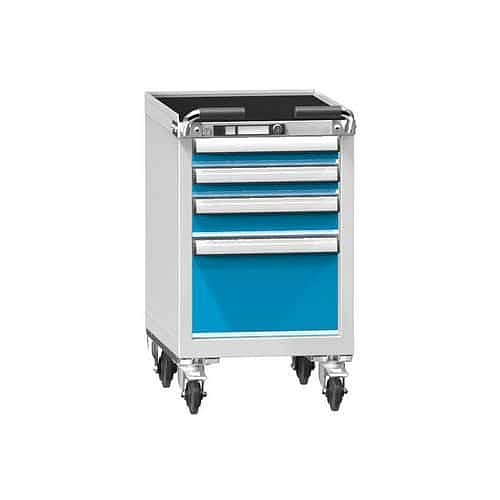 Dílenský vozík ZLM59-2, 19x27D, 442 x 600 x 785 mm, šedá-modrá