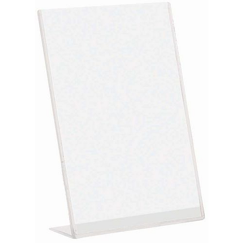 Plexi stojánek na letáky Manutan Expert, typ L na výšku, A6