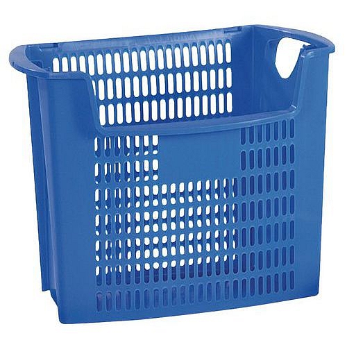 Plastový odpadkový koš na papír, 32,5 l, modrá