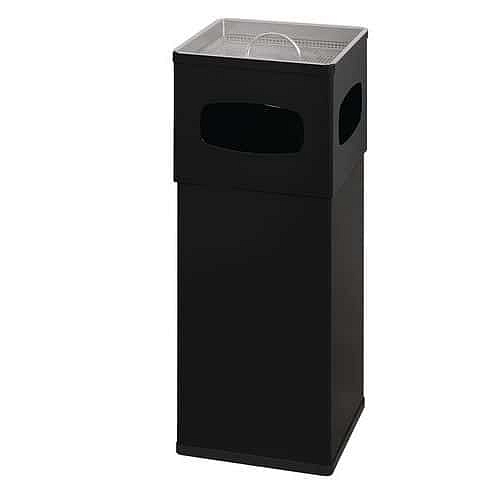 Hliníkový koš na odpadky s popelníkem 50 l černý