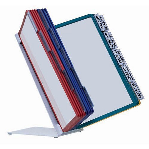 Stolní držák Vario s opěrkou, 20 kapes A4 - Durable