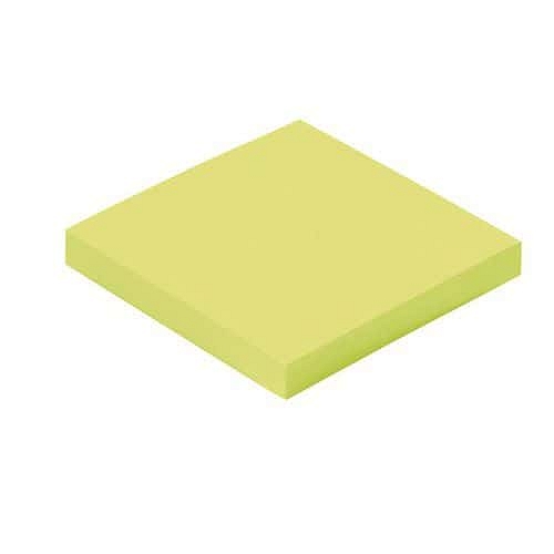 Bloček samolepicí, 75 x 75 mm, 12 x 100 ks, žluté