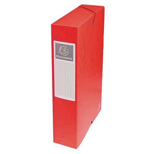 Archivační box Exabox - Exacompta, šířka hřbetu 60 mm, A4, červená