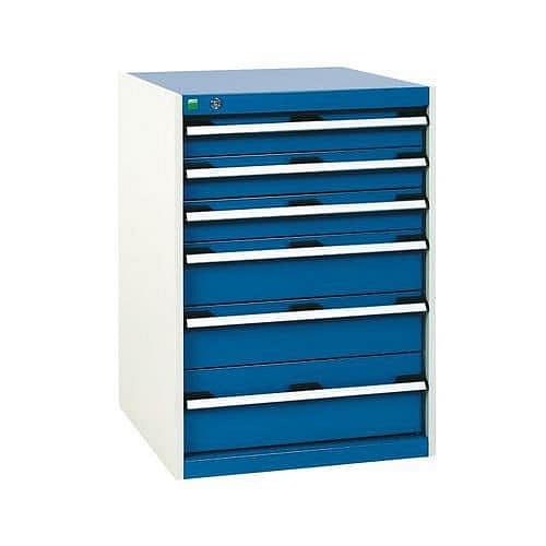 Dílenská zásuvková skříň, Bott SL-66, výška 90 cm, 6 zásuvek