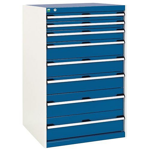 Dílenská zásuvková skříň, Bott SL-87, výška 120 cm, 8 zásuvek