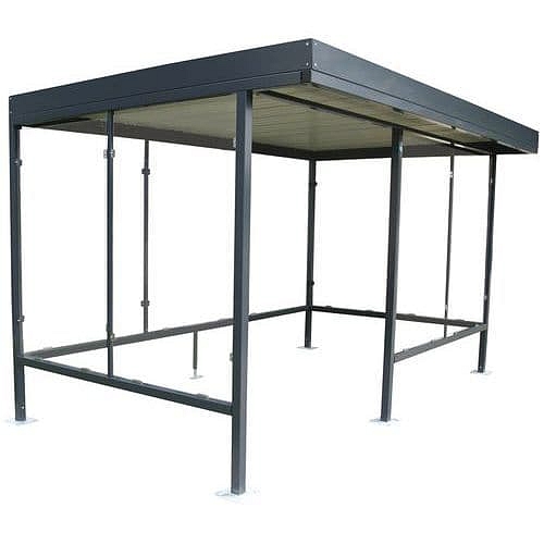 Prosklený přístřešek Manutan Expert Faency, délka 250 cm, antracit