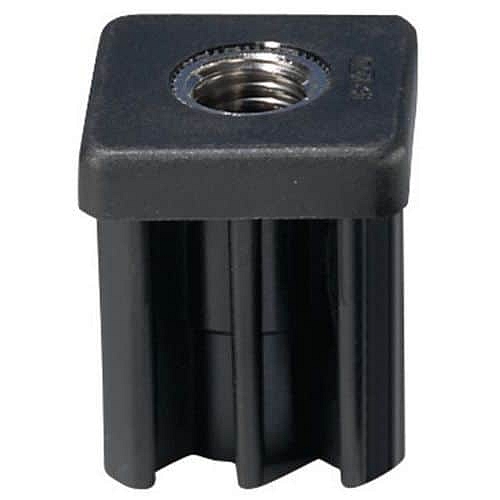 Zásuvná koncovka CALDIC pro čtyřhranné trubky, 30 x 30 mm, průměr 12 mm