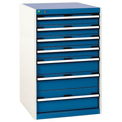 Dílenská zásuvková skříň, Bott SL-66, výška 100 cm, 7 zásuvek