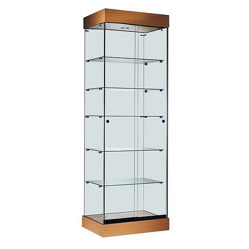 Produktová vitrína Manutan Expert, 192 x 46 x 64 cm, buk