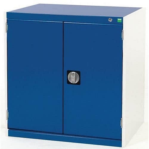 Dílenská zásuvková skříň Bott Cubio, 80 x 80 x 65 cm, 1 skříňka, šedá-modrá