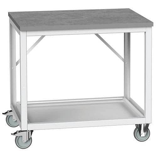 Mobilní dílenský stůl Bott Verso Frame, 93 x 100 x 80 cm, linoleum, šedá-šedá