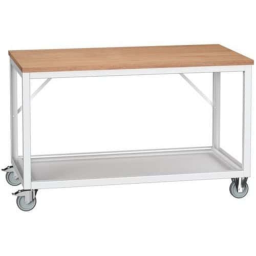 Mobilní dílenský stůl Bott Verso Frame, 93 x 150 x 80 cm, multiplex, šedá-šedá