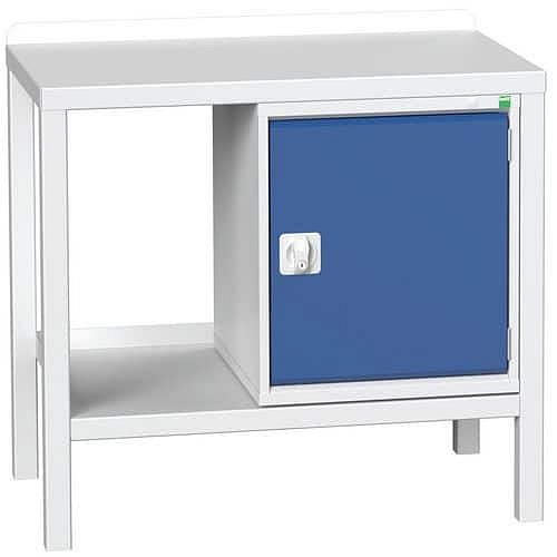 Dílenský stůl Bott Verso Weld, 91 x 100 x 60 cm, 1 skříňka, ocel, šedá-modrá