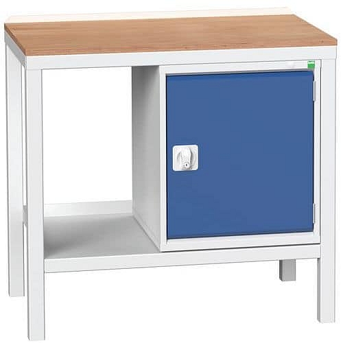 Dílenský stůl Bott Verso Weld, 93 x 100 x 60 cm, 1 skříňka, multiplex, šedá-modrá