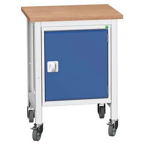 Mobilní dílenský stůl Bott Verso Storage, 93 x 70 x 60 cm, 1 skříňka, multiplex, šedá-modrá