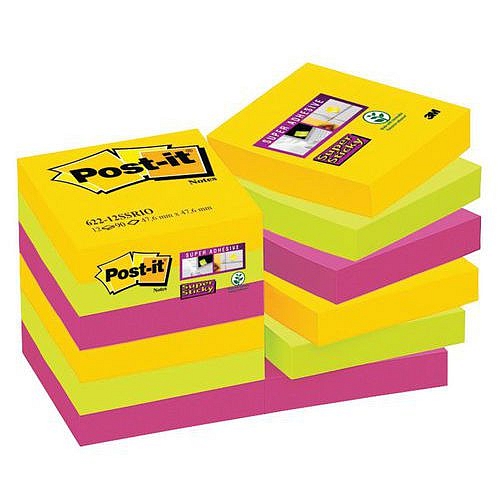 Samolepící bločky Post-it, 47 x 47 mm, 90 listů, Rio