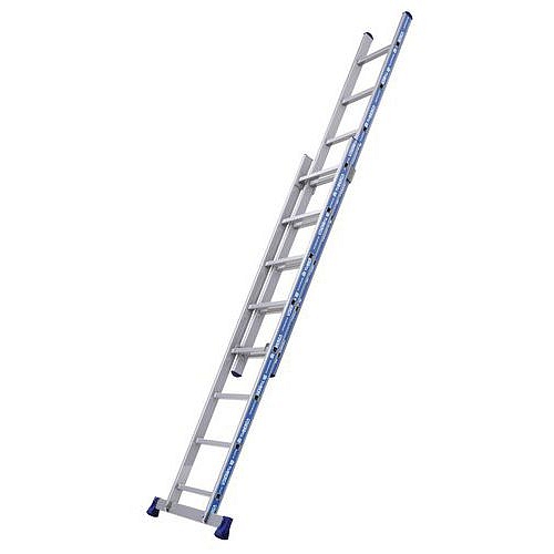 Výsuvný hliníkový žebřík Afix Platinum Tubesca-Comabi, 2 x 8 příček