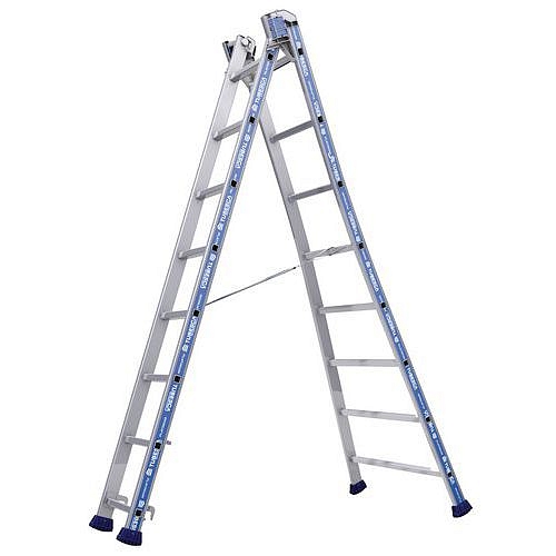 Hliníkový žebřík Platinum 300 Pro Tubesca-Comabi, 2 x 8 příček