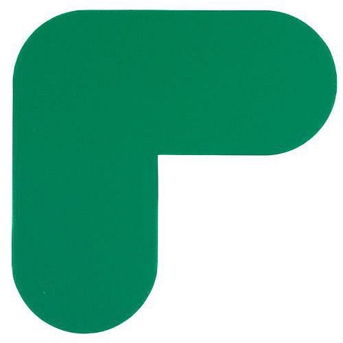 Signalizační podlahové značení Manutan Expert, 20 x 20 cm, 10 ks, zelené