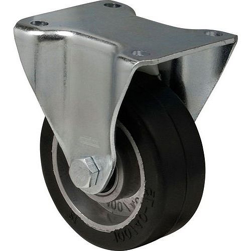 Gumové transportní kolo s přírubou, průměr 125 mm, kuličková ložiska