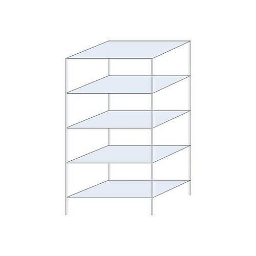 Kovový regál Tauret, základní 200 x 100 x 60 cm, 1 200 kg, 5 polic, pozink