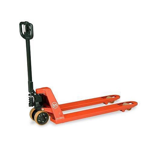 Paletový vozík BT LHM230, do 2300 kg, polyuretanová řídicí kola, tandem vidlicová kola