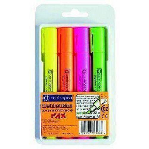 Zvýrazňovač Centropen 8852, 4 ks, mix barev