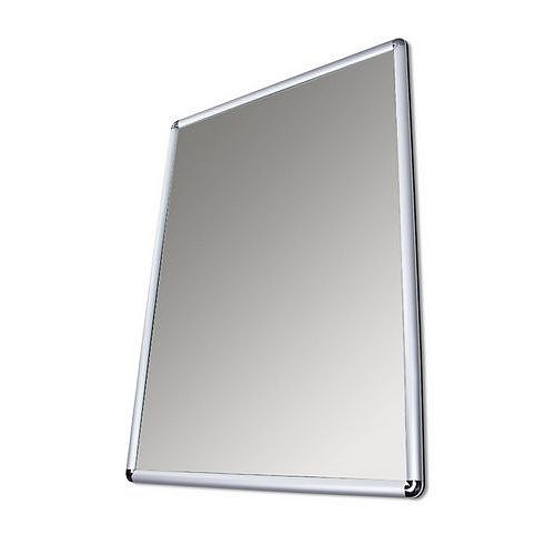 Rám na plakáty P25, oblé rohy, stříbrný, A4