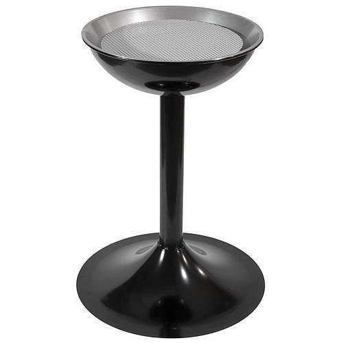 Stojanový venkovní popelník se sítem, černý