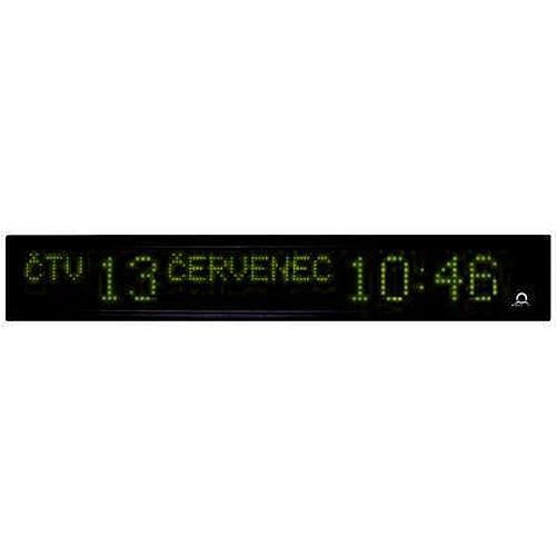 Digitální hodiny s kalendářem, jednostranné, zelené, nástěnné