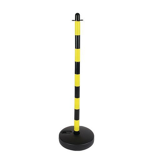 Plastový zahrazovací sloupek Annchi, výška 90 cm, černý/žlutý