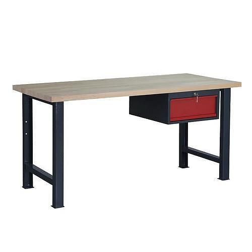 Dílenský stůl Weld se zásuvkou, 84 x 170 x 80 cm, antracit