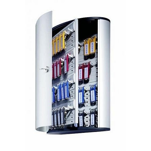 Skříňka na klíče hliníková, 48 háčků