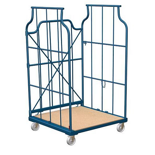 Stohovatelný pojízdný kontejner s mřížovými stěnami, do 800 kg