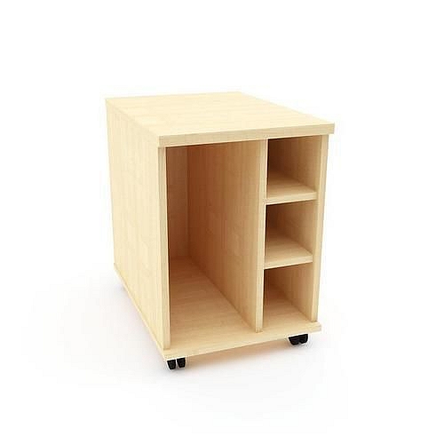 Mobilní kontejner pro PC, Abonent, 60 x 43,2 x 56 cm, dezén javor
