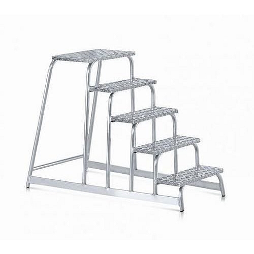 Hliníkové schůdky Zarges Base s plošinou, 5 stupňů
