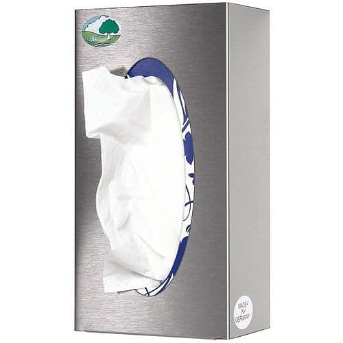 Nástěnný zásobník na boxy s rukavicemi a kapesníky VAR, nerezový, 1 přihrádka