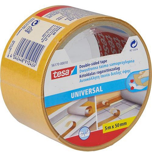 Oboustranná univerzální páska, transparentní, 5 m