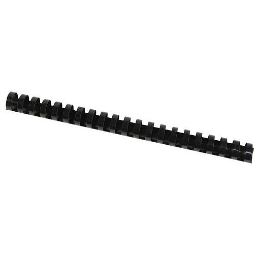 Plastový hřbet pro kroužkovou vazbu, černý, 210 listů