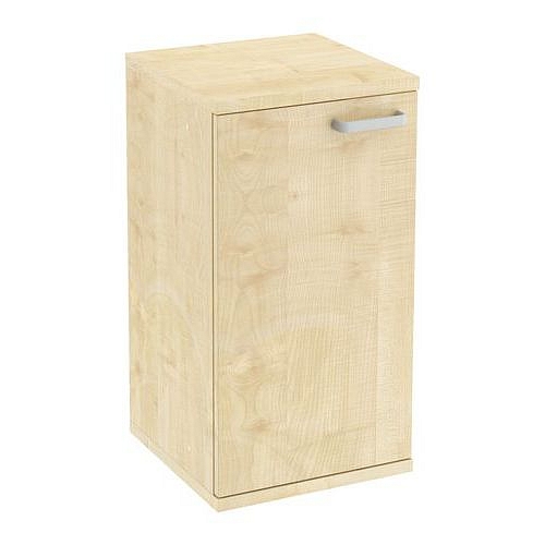 Nízká úzká skříň Abonent, 77,4 x 40 x 40 cm, s dvířky - levé provedení, dezén javor