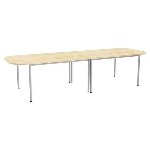 Kancelářský stůl Abonent, 320 x 100 x 75 cm, rovné provedení, dezén javor