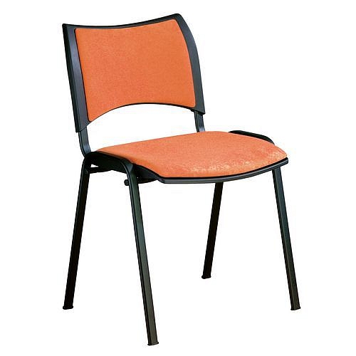Konferenční židle Smart Black, oranžová