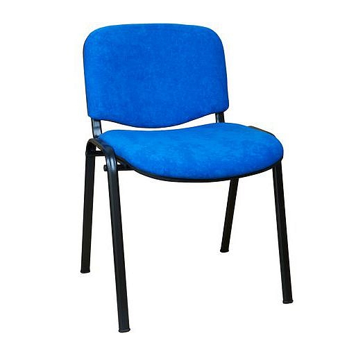 Konferenční židle ISO Velours Black, modrá